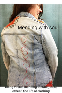 DIY Project: Salvaging Ravaged Clothing with Visible Stitching
