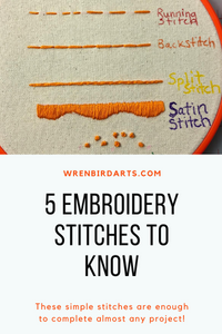 5 Embroidery Stitches to Know