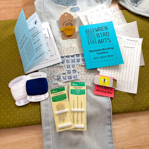 Sashiko Style Visible Mending Supply Kit