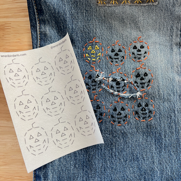Washable Mending Transfers Set #9 HalloweenTransfer Patterns