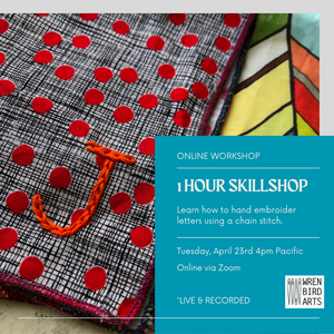 April Skillshop: Embroidered Chain Stitch