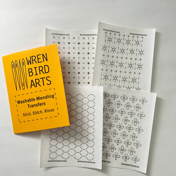 Transfer Pattern Set Washable Mending Transfer Patterns Set #7 Gold Visible Mending Templat ...