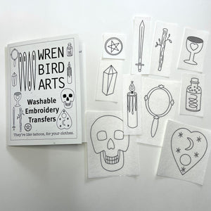 Witchy Washable Embroidery Transfer Set – wrenbirdarts