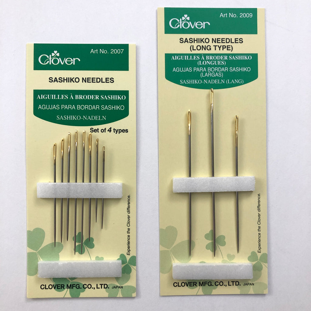 Long Sashiko Needles set of 3 for visible mending