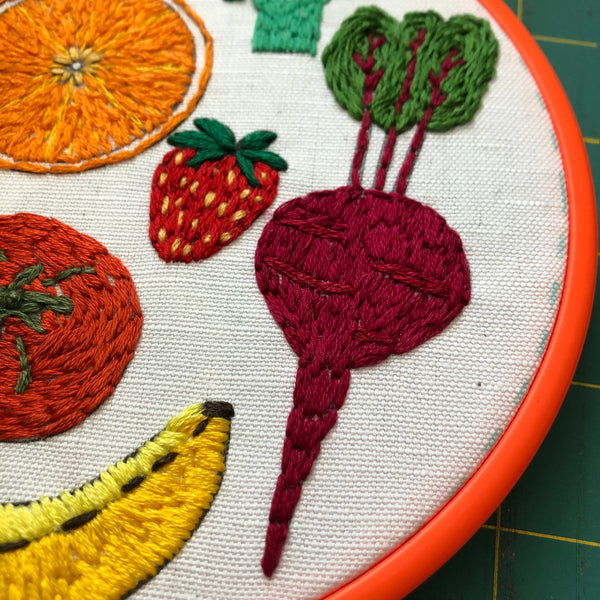 Fruits and Vegetables Embroidery Transfers